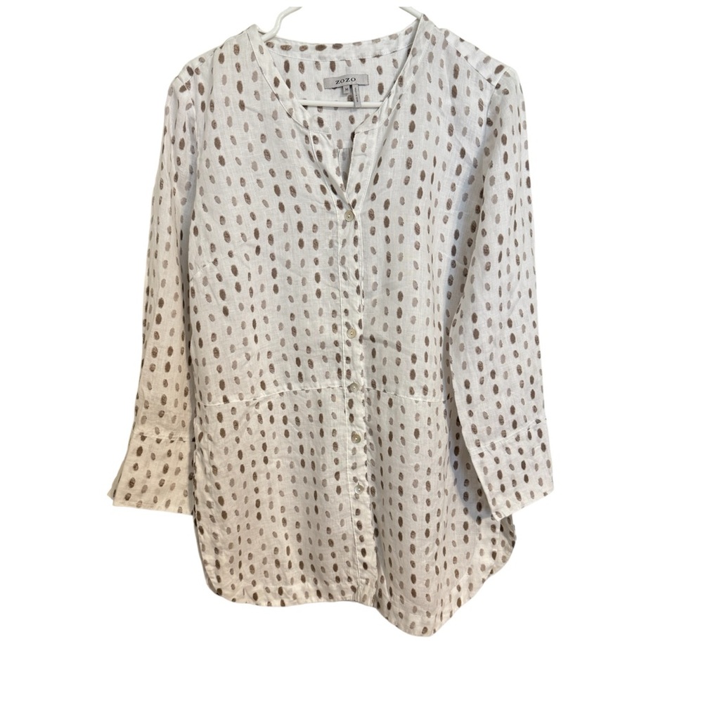 ZOZO White V Neck Blouse